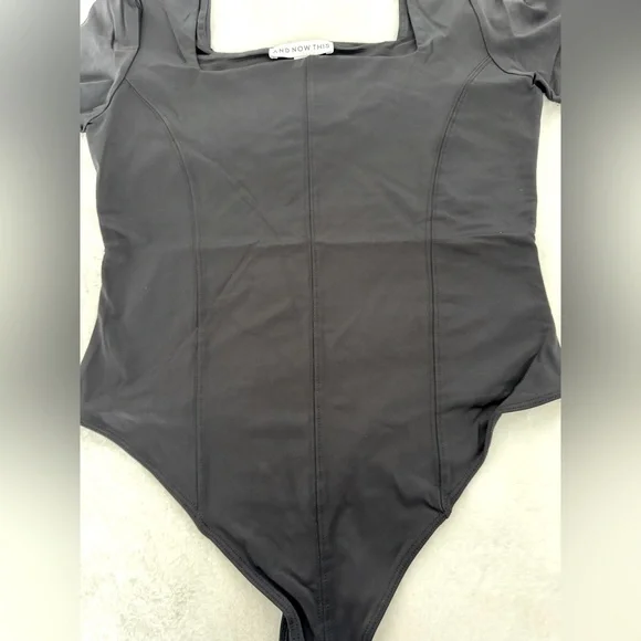 And Now This Black Corset Short Sleeve Bodysuit - NWT - Picture 5 of 9